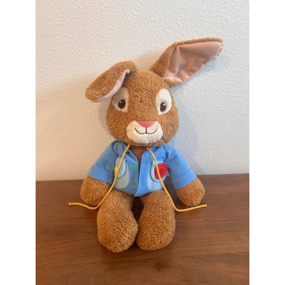 Nickelodeon Peter Rabbit Teach Me Plush Stuffed‎ Animal Blue Jacket